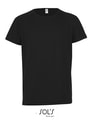 Kinder Sportshirt Raglan Sols 01166 Zwart